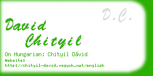 david chityil business card